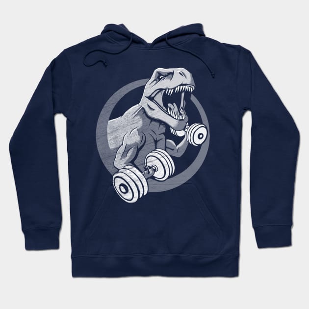 Big Guns - T-Rex Gym Muscles Hoodie by GAz